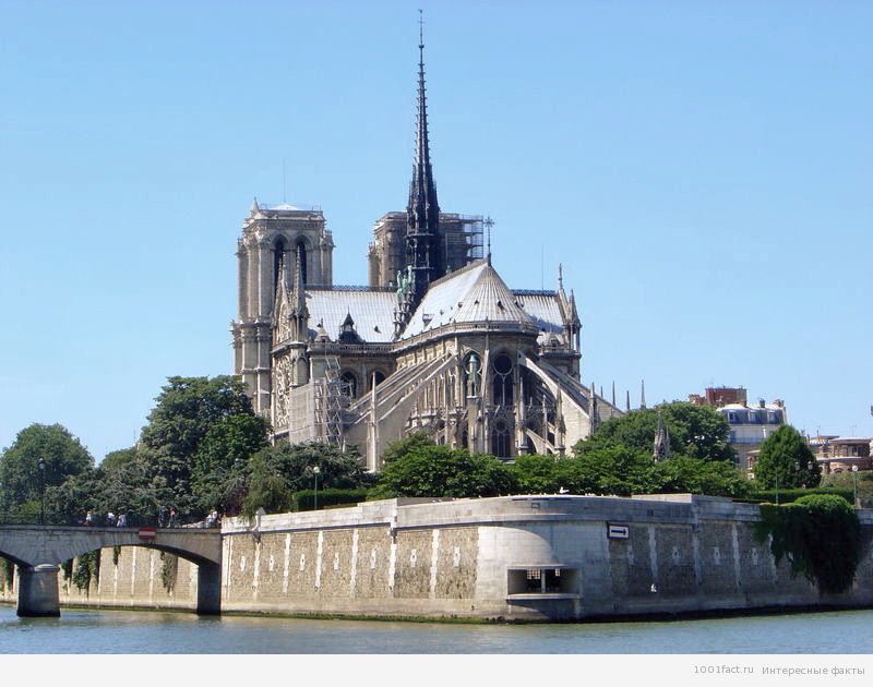 Notre-Dame-de-Paris Собор Парижской Богоматери, вид сзади