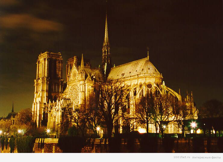 Notre-Dame-de-Paris1 Собор Парижской Богоматери ночью