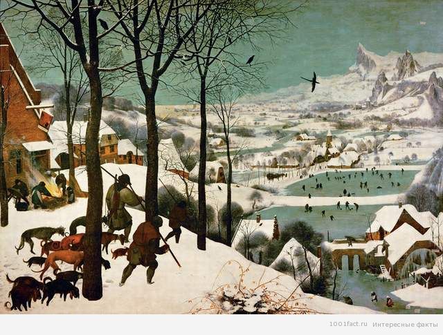 картина "Охотники на снегу"