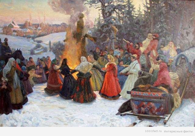 празднование Масленицы на Руси